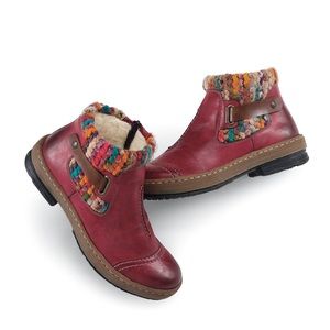 Rieker felicitas wine color ankle boots
